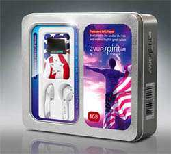  ZVUE Spirit 1 GB MP3 Player  Preloaded with 15 Patriotic 