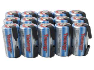 15PCS Sub C 3800mAh NiMH Battery SubC Sub C w/Tabs 844949020114  