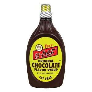 Foxs U Bet Chocolate Syrup 22 oz. Squeeze Bottle:  Grocery 