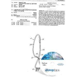   Patent CD for CARRIER DEVICE FOR GARMENTS ON HANGERS 