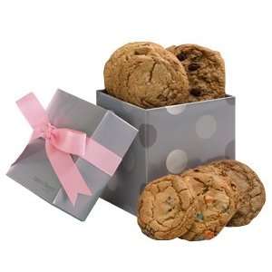 Geoff & Drews Silver Pink Gift Box of 12 Fresh Baked Chocolate Chip 