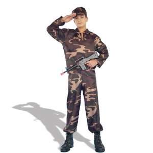  Army Soldier Teen Costume / Brown/Green   Size Teen: Everything Else