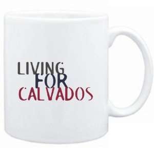    Mug White  living for Calvados  Drinks