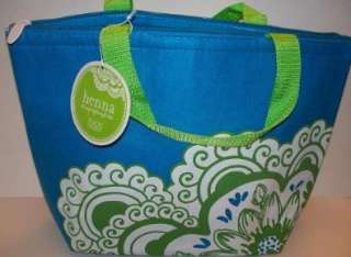   Thermal Tote, Insulated Lunch Bag, Cooler, Blue, Green, White: Shoes