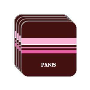 Personal Name Gift   PANIS Set of 4 Mini Mousepad Coasters (pink 