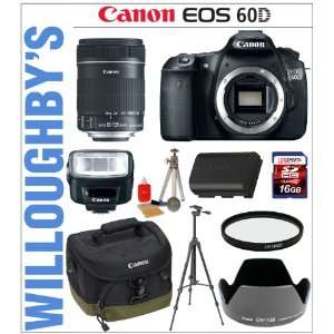 Canon EOS 60D 18 MP CMOS Digital SLR Body with Canon EF S 18 135mm f/3 