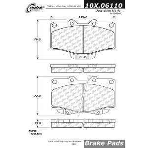  Centric Parts, 102.06110, CTek Brake Pads Automotive