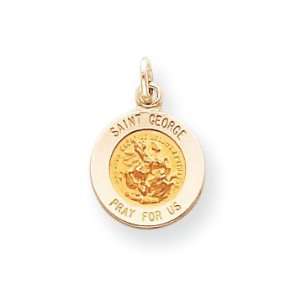  14k Saint George Medal Charm: Jewelry