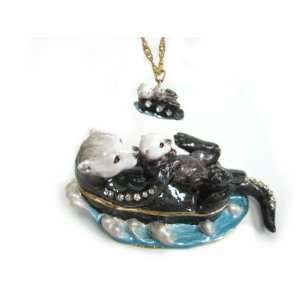  Sea Otter Bejeweled Trinket Box: Everything Else