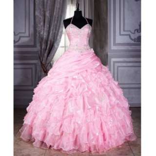  House of Wu Pink Strapless Quinceanera Pageant Gown Junior 