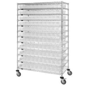  Plastic Bin High Density Chrome Wire Shelving   WR74 1248 