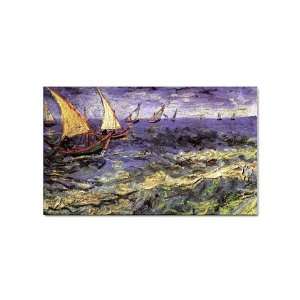  Seascape at Saintes Maries By Vincent Van Gogh Magnet 