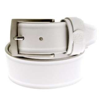  Hugo Boss white leather belt Clothing