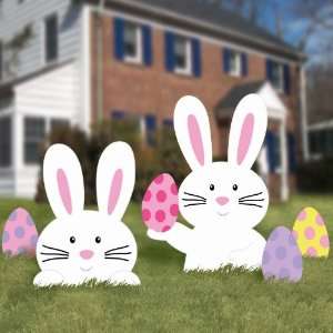  Bunny Lawn Signs Asst. (5 count): Home & Kitchen