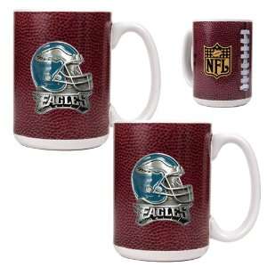  Philadelphia Eagles Game Ball Ceramic Coffee Mug Set 