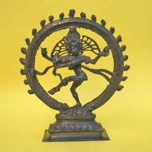  HANDTOOLED HANDCRAFTED BRASS ANTIQUE NATRAJ STATUE