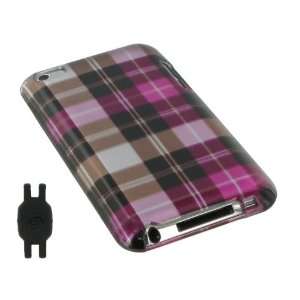  Pink Check Design Snap On Hard Case for Apple iPod Touch 