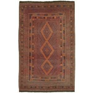  104 x 167 Rust Red Persian Wool Kilim Rug