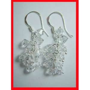   Bead Cluster Earrings Sterling Silver #1341: Arts, Crafts & Sewing