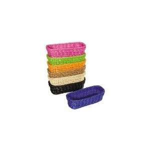 GET WB 1507 BL   Designer Polyweave Basket, Rectangular, 10 x 4 3/4 x 