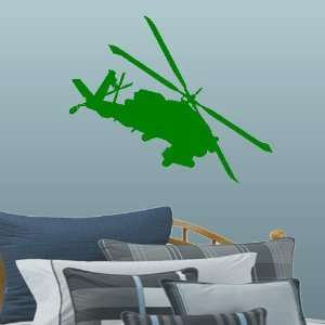  Green Large Military Apache Helicopter Wall Decal