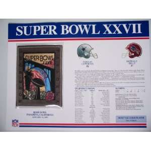 : 1992 Dallas Cowboys vs Buffalo Bills NFL Super Bowl 27 (XXVII) 1993 