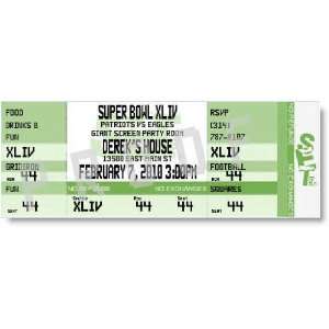  Green Superbowl Ticket Invitations