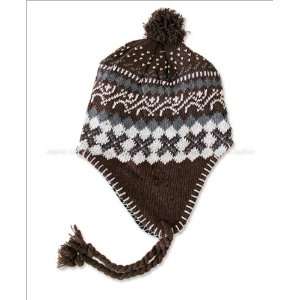   Heart Design Winter Ski Trapper Beanie Hat Boy/girl Youth Size   Brown