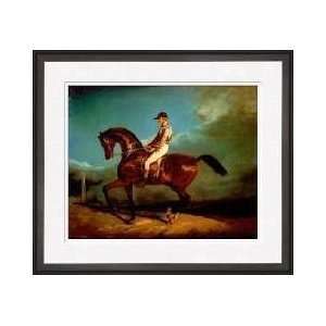  Jockey Mounted On A Racehorse Framed Giclee Print: Home 