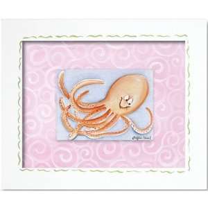 Doodlefish DB1405 Sea Life Octopus Framed Giclee Wall Art Color: Dark 