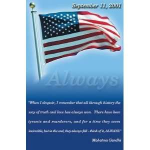 Always Remember September 11, 2001 Tribute Poster