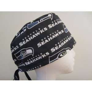    Mens Scrub Cap, Surgical Hat, Seattle Seahawks 
