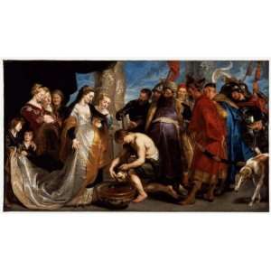 Oil Painting: Head of Cyrus Brought to Queen Tomyris: Peter Paul Ruben