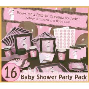   Mommy Silhouette Its A Girl   16 Baby Shower Party Pack: Toys & Games