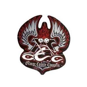  Orange County Choppers   Winged Glass Wall Clock