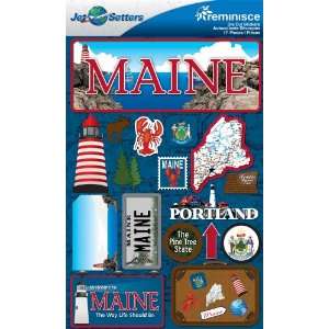  Reminisce Jet Setters 2 3 Dimensional Sticker, Maine: Arts 