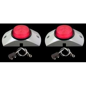  2.5 Red LED Semi Truck Trailer Boat Marker Lights KIT 