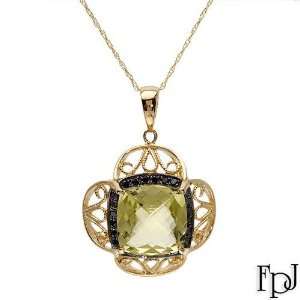  Fpj 3.80.Ctw Diamond 14K Gold Necklace FPJ Jewelry