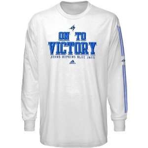 adidas Johns Hopkins Blue Jays White Victory Song Long Sleeve T shirt 