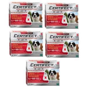   XL Dog Flea & Tick 89 132 lbs RED 30 month (5x6month): Pet Supplies