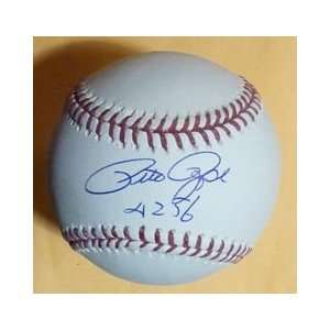  Pete Rose Autographed/Hand Signed MLB Baseball w/4256 