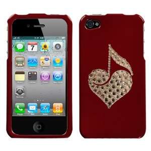 Red and White Crystal Rhinestone Bling Bling Love Note 