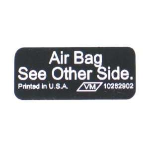    1990   96 Corvette Visor Air Bag Decal See Other Side: Automotive
