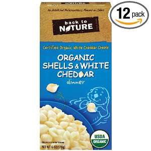 Back To Nature Organic Shells & White Cheddar Dinner, 6 Ounce Boxes 