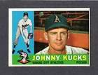 1960 TOPPS #177 Johnny Kucks KC ATHLETICS EX MINT