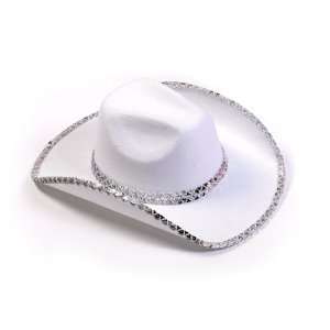 Fun World 32608 White Sequin Cowboy Hat   Child: Office 