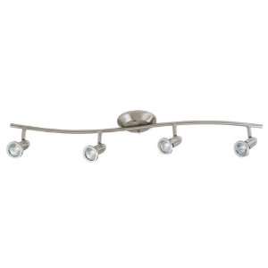 ET2 Lighting Agron 4 Light Flush Mount in Satin Nickel Finish   E30004 