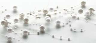 Premium Beaded Garland   Wedding   White Pearl 6  