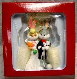 GOEBEL WB Bugs Bunny Lola Bunny XMAS Ornament or Wedding Cake Topper 