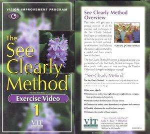 VHS 5 VIDEO SET SEE CLEARLY METHOD EXERCISE SET  
